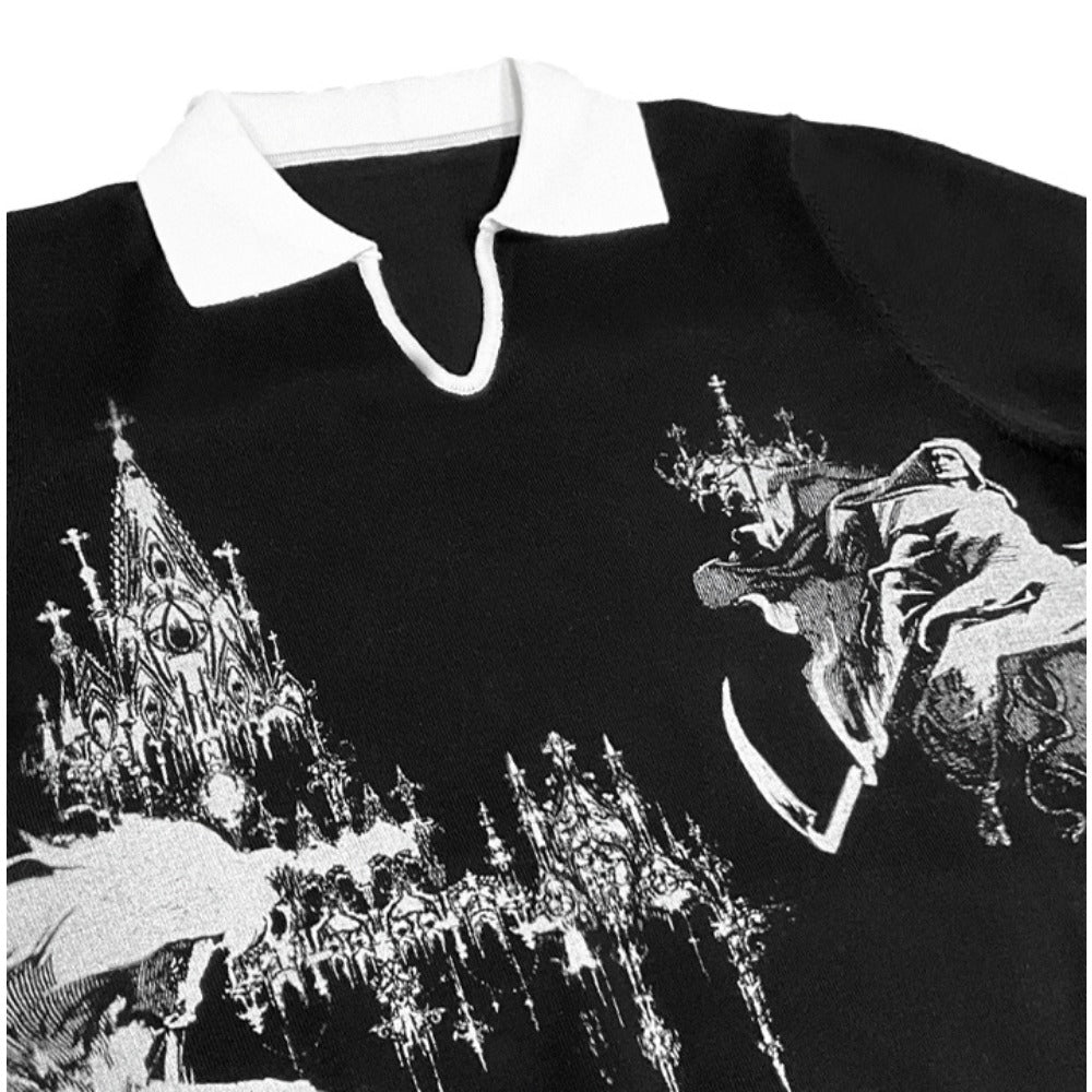 Grim Reaper & Court Polo Shirt - Thrashink