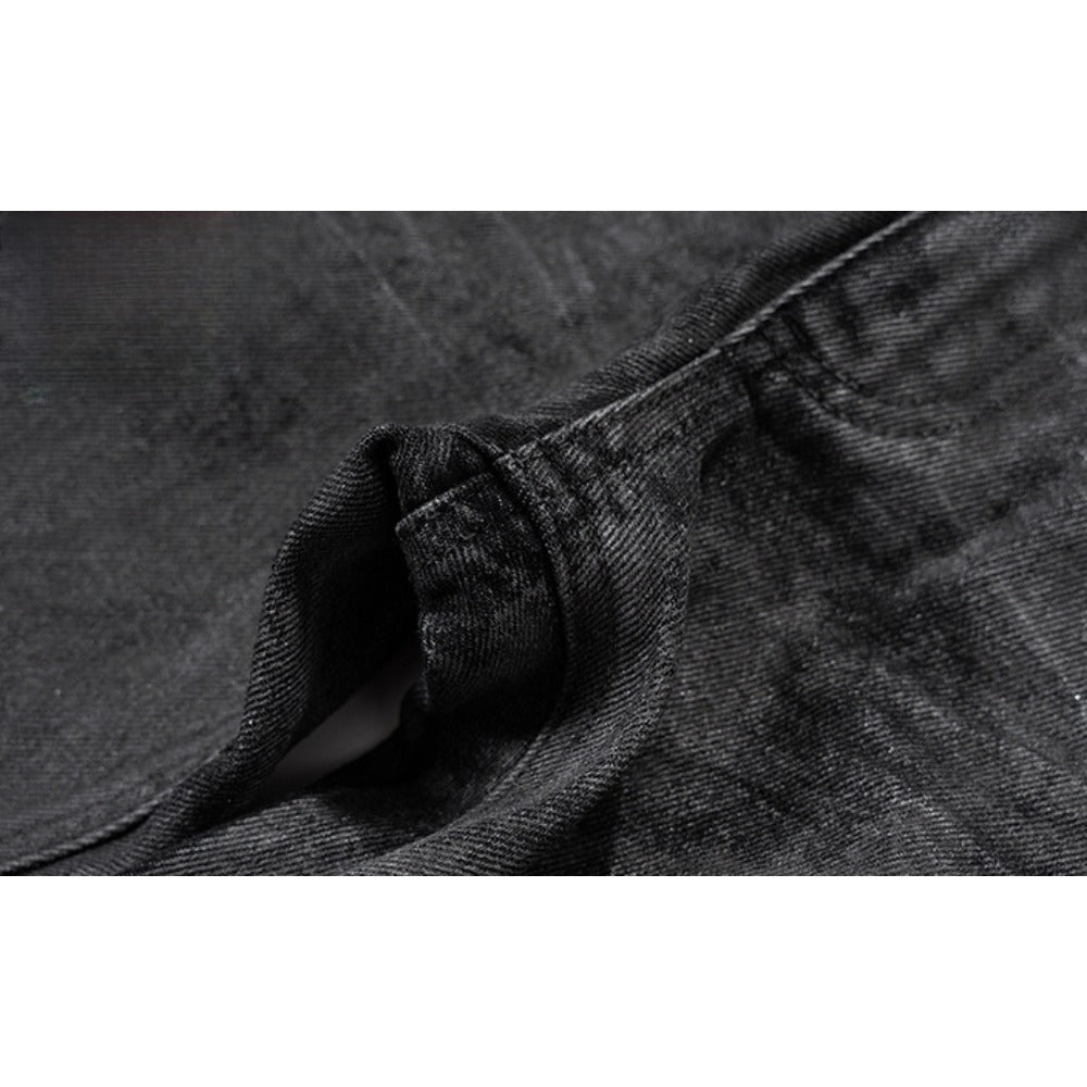 Hand - brushed Glue Glitter Bootcut Jeans - Thrashink