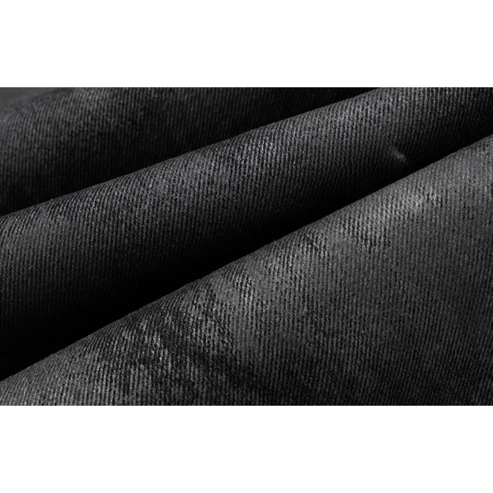 Hand - brushed Glue Glitter Bootcut Jeans - Thrashink