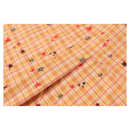 Hand - painted Star Check Shirt - Thrashink