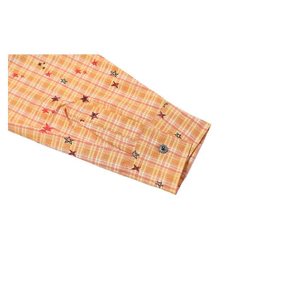 Hand - painted Star Check Shirt - Thrashink