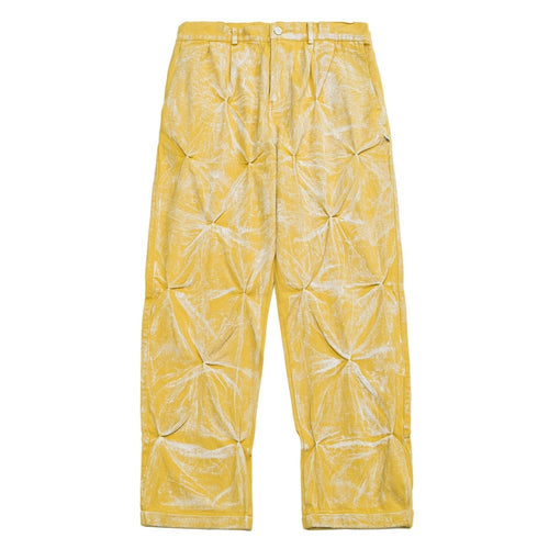 Hand - wrinkled Washed Bleached Harem Pants - Thrashink