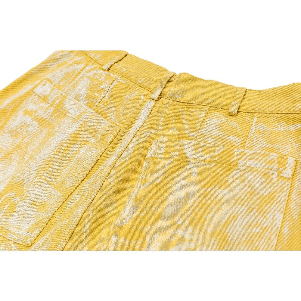 Hand - wrinkled Washed Bleached Harem Pants - Thrashink