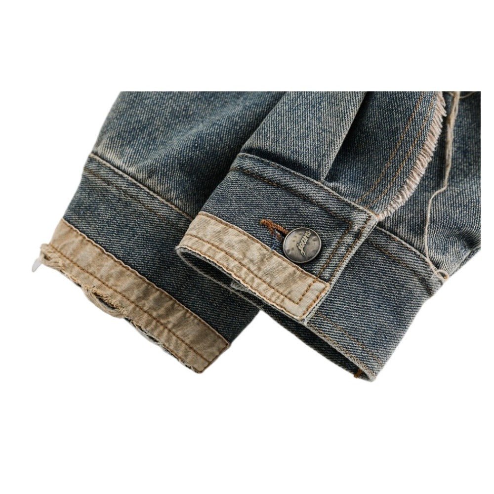 High Street Distressed Raw Edge Jacket - Thrashink