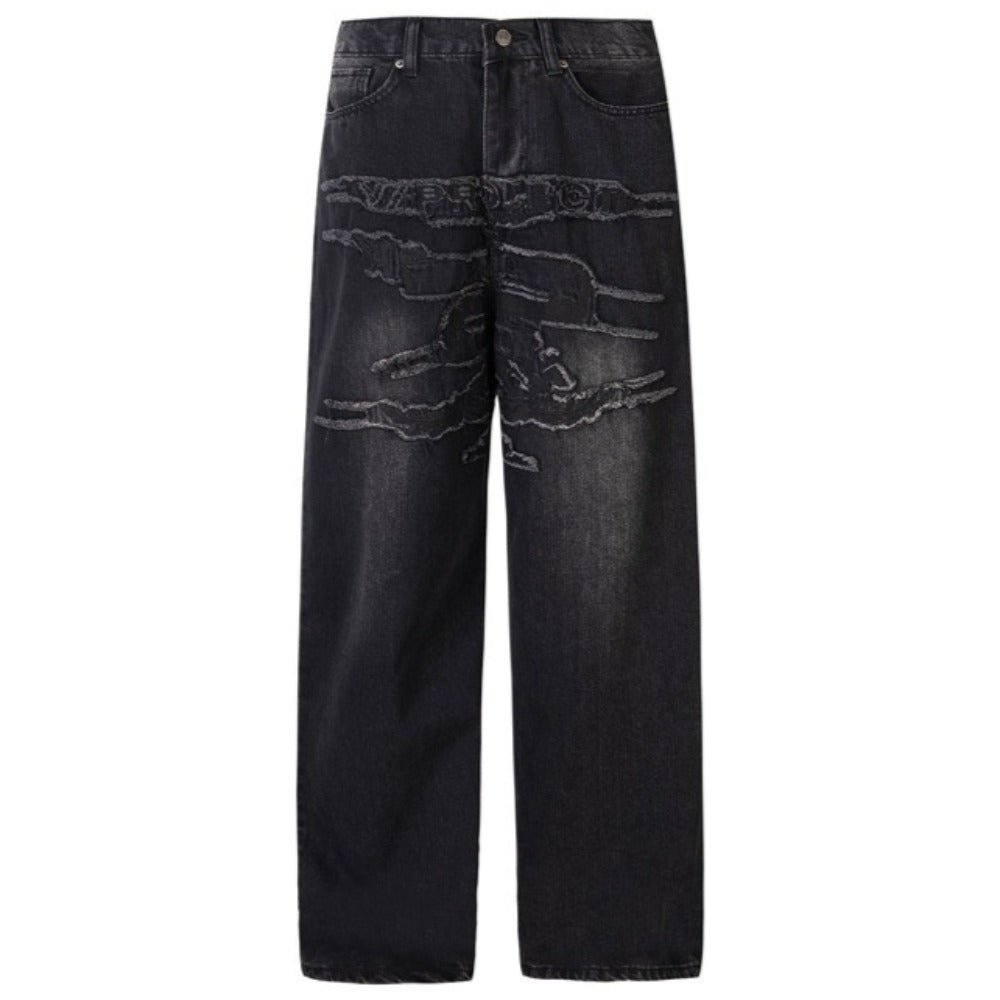 High - Street Frayed Artisan Washed Jeans - Thrashink