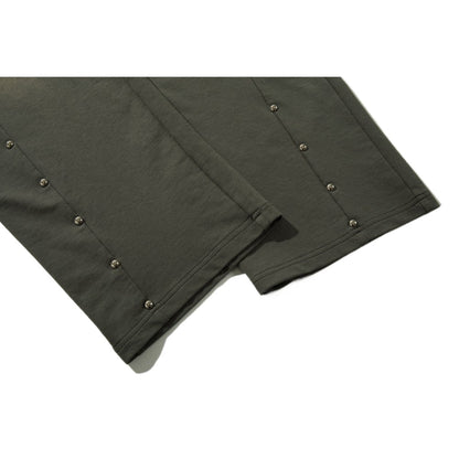 Hip - Hop Rivet Embellished Drawstring Pants - Thrashink