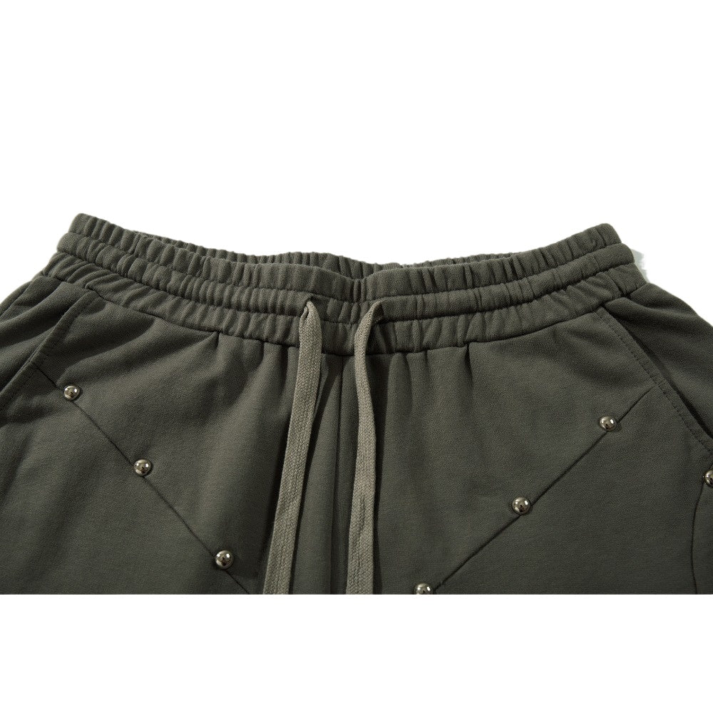 Hip - Hop Rivet Embellished Drawstring Pants - Thrashink