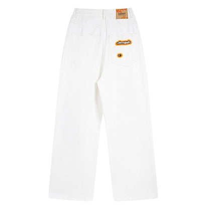 Hollow Flame Ripped Jeans - Thrashink