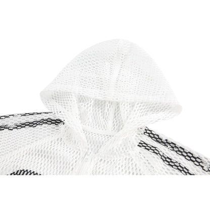 Hollow Print Hooded Shirt - Thrashink