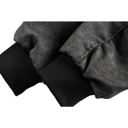 Hooded Suede - textured Bomber Jacket - Thrashink