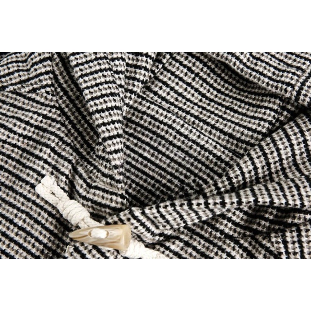Houndstooth Toggle - Hood Tweed Jacket - Thrashink