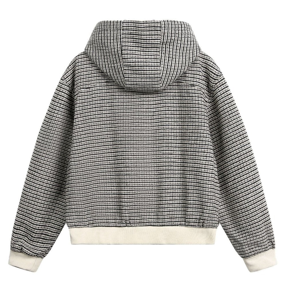 Houndstooth Toggle - Hood Tweed Jacket - Thrashink