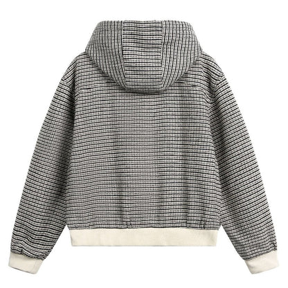 Houndstooth Toggle - Hood Tweed Jacket - Thrashink