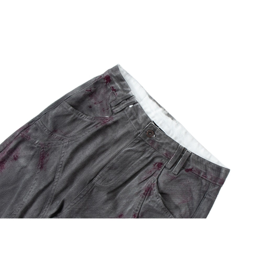 Industrial Gray Distressed Wide - Leg Jeans - Thrashink