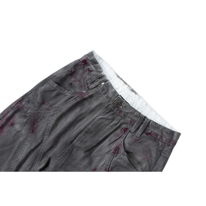 Industrial Gray Distressed Wide - Leg Jeans - Thrashink