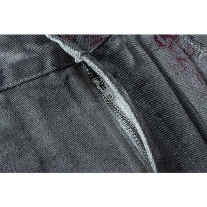 Industrial Gray Distressed Wide - Leg Jeans - Thrashink