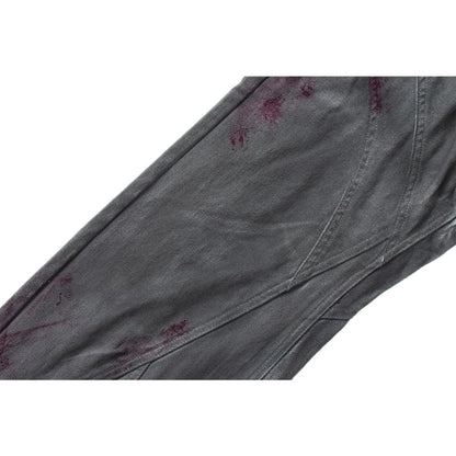 Industrial Gray Distressed Wide - Leg Jeans - Thrashink