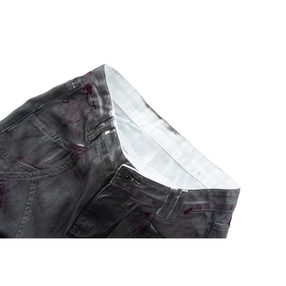 Industrial Gray Distressed Wide - Leg Jeans - Thrashink