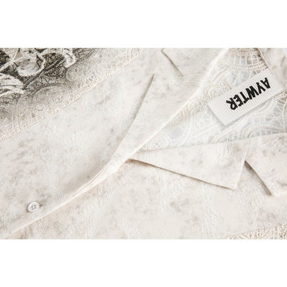 Jacquard Floral Spray Shirt - Thrashink