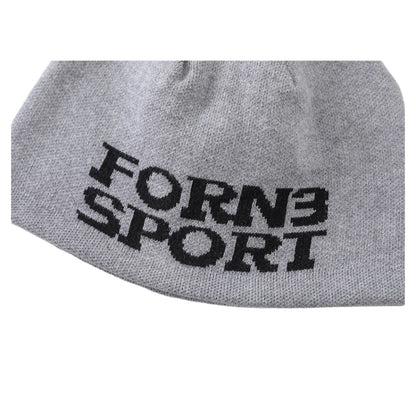 Jacquard Lettered Knitted Hat - Thrashink