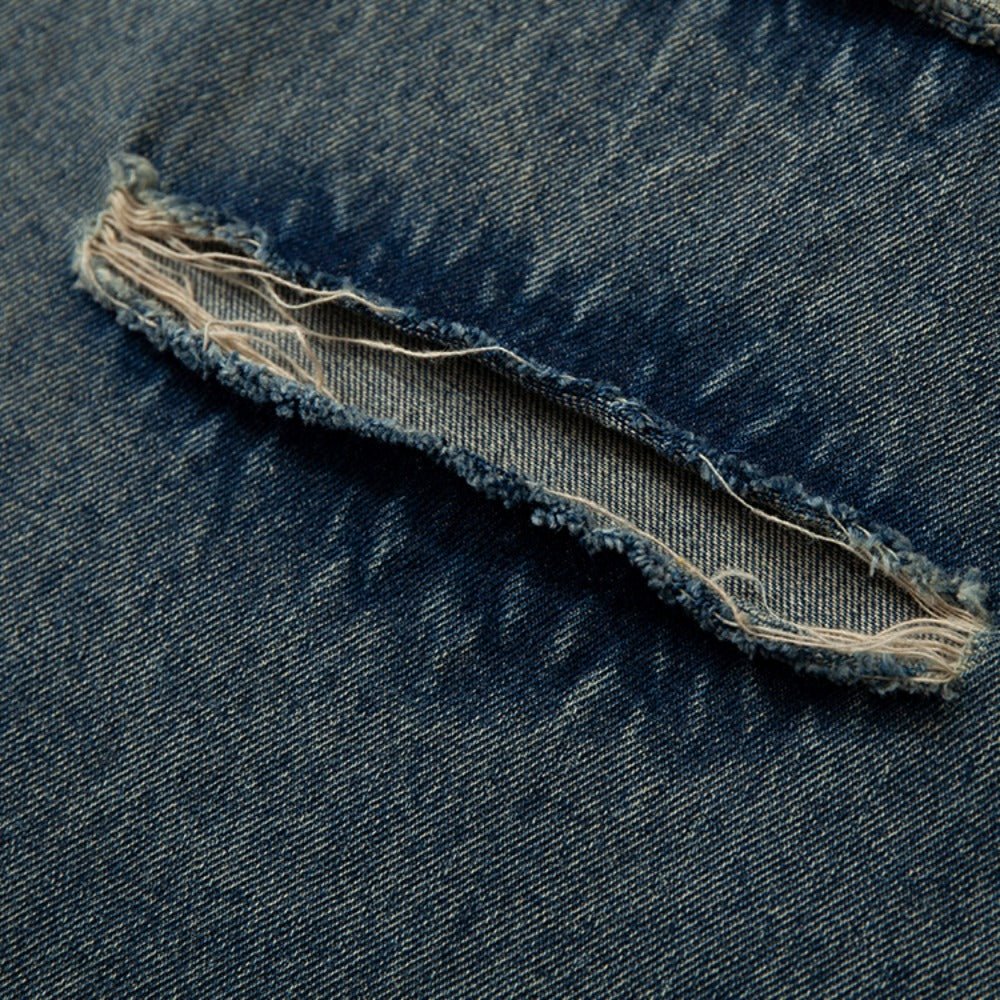 Keychain Print Camo Patchwork Jeans - Thrashink