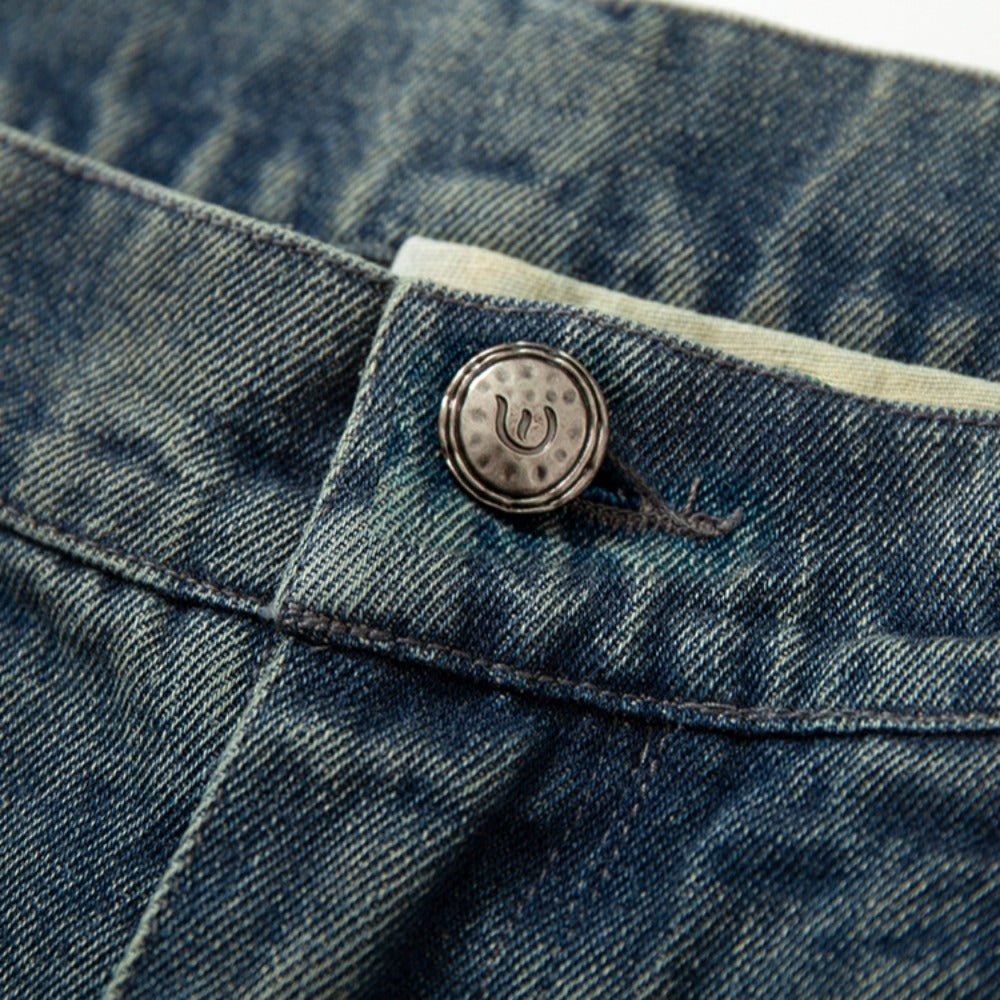 Keychain Print Camo Patchwork Jeans - Thrashink