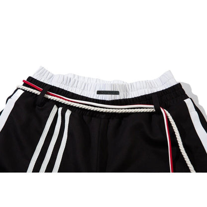 Lace - up Three - bar Sports Sweatpants - Thrashink