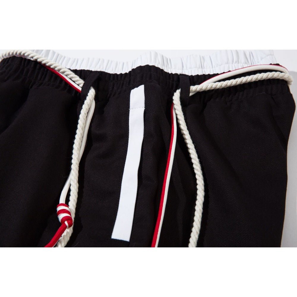 Lace - up Three - bar Sports Sweatpants - Thrashink