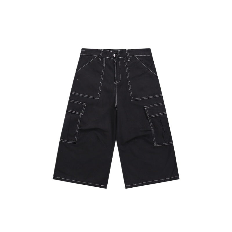 Large Pocket Line Cargo Shorts - Thrashink