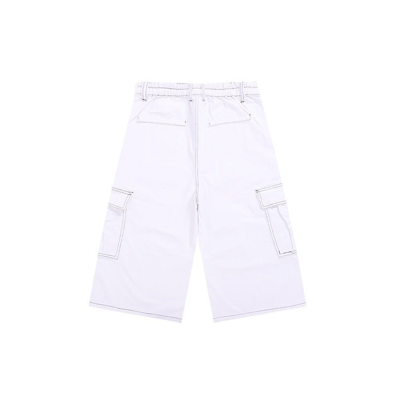 Large Pocket Line Cargo Shorts - Thrashink