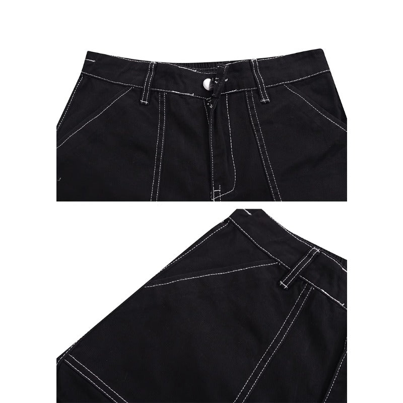 Large Pocket Line Cargo Shorts - Thrashink
