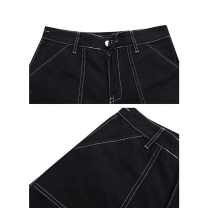 Large Pocket Line Cargo Shorts - Thrashink