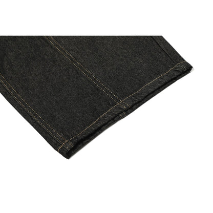 Leopard - Accent Cross Embroidered Studded Jeans - Thrashink