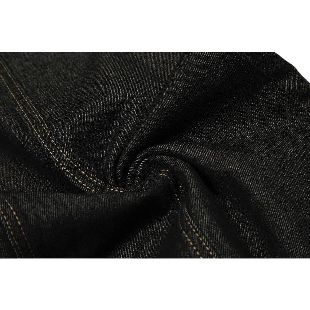 Leopard - Accent Cross Embroidered Studded Jeans - Thrashink