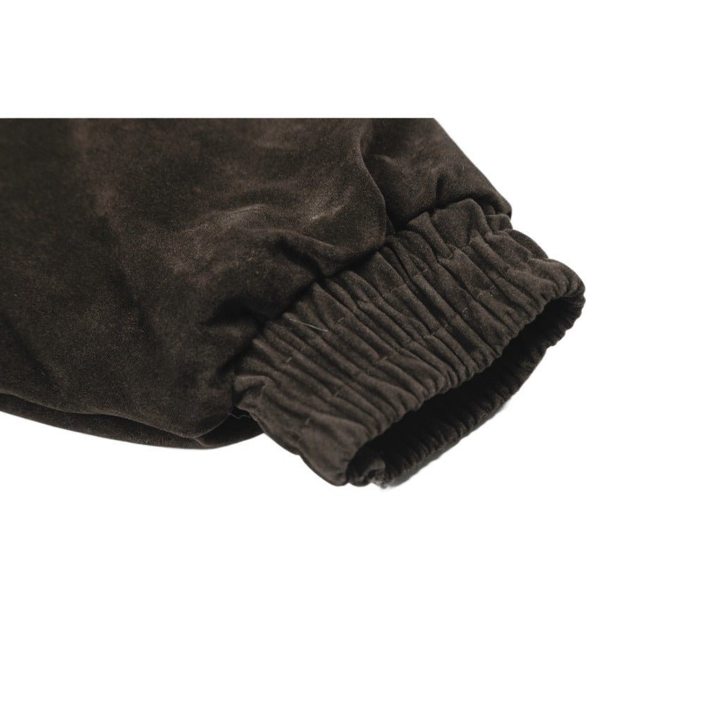 Leopard Fur Collar Cross - Embellished Jacket - Thrashink