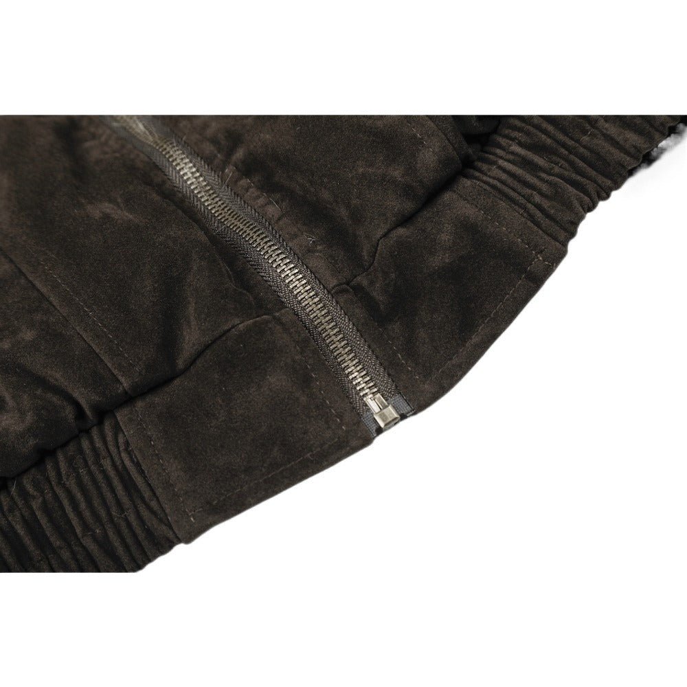 Leopard Fur Collar Cross - Embellished Jacket - Thrashink