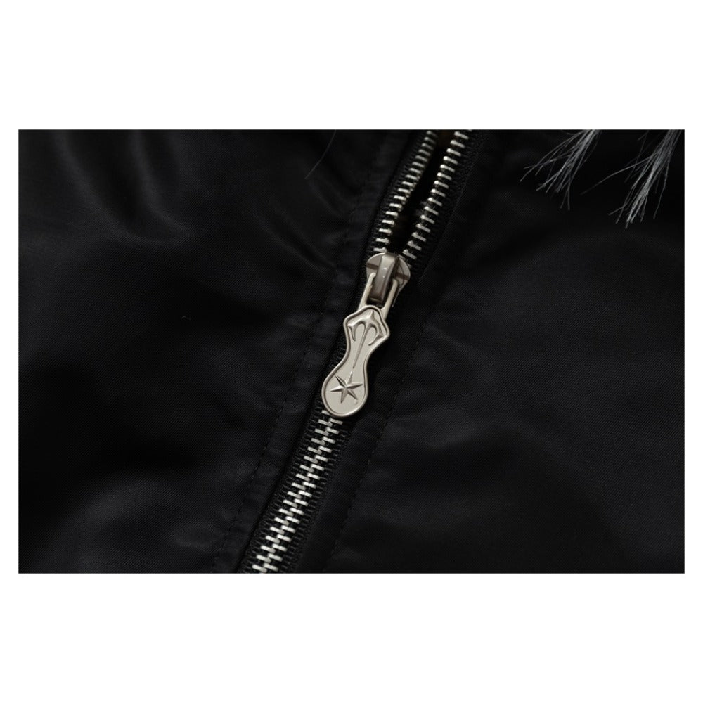 Leopard Lined Faux Fur Hooded Padded Jacket - Thrashink