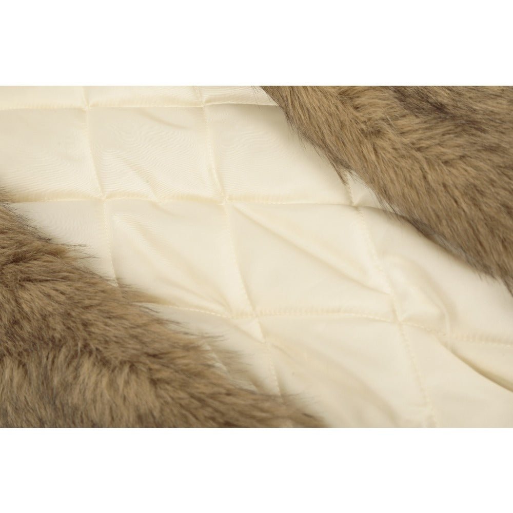 Leopard Print Faux Fur Lined Padded Jacket - Thrashink