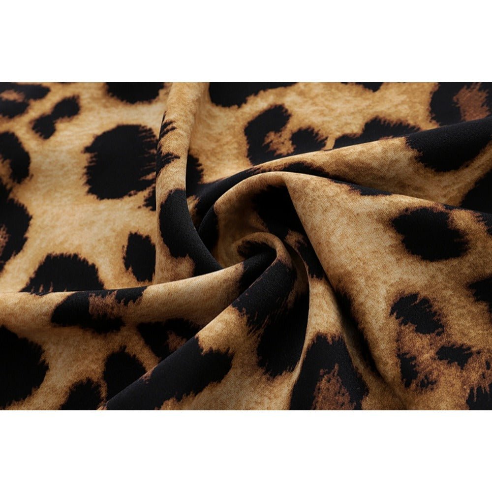 Leopard Print Short Sleeve Shirt - Thrashink