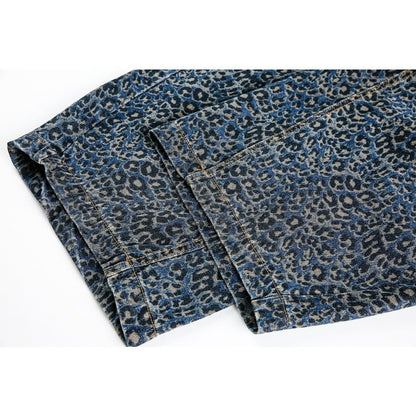 Leopard Styled Baggy Jeans - Thrashink