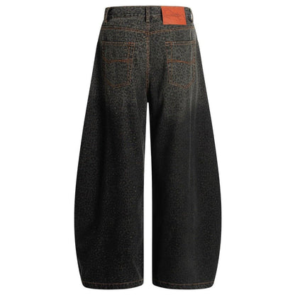 Leopard Styled Baggy Jeans - Thrashink