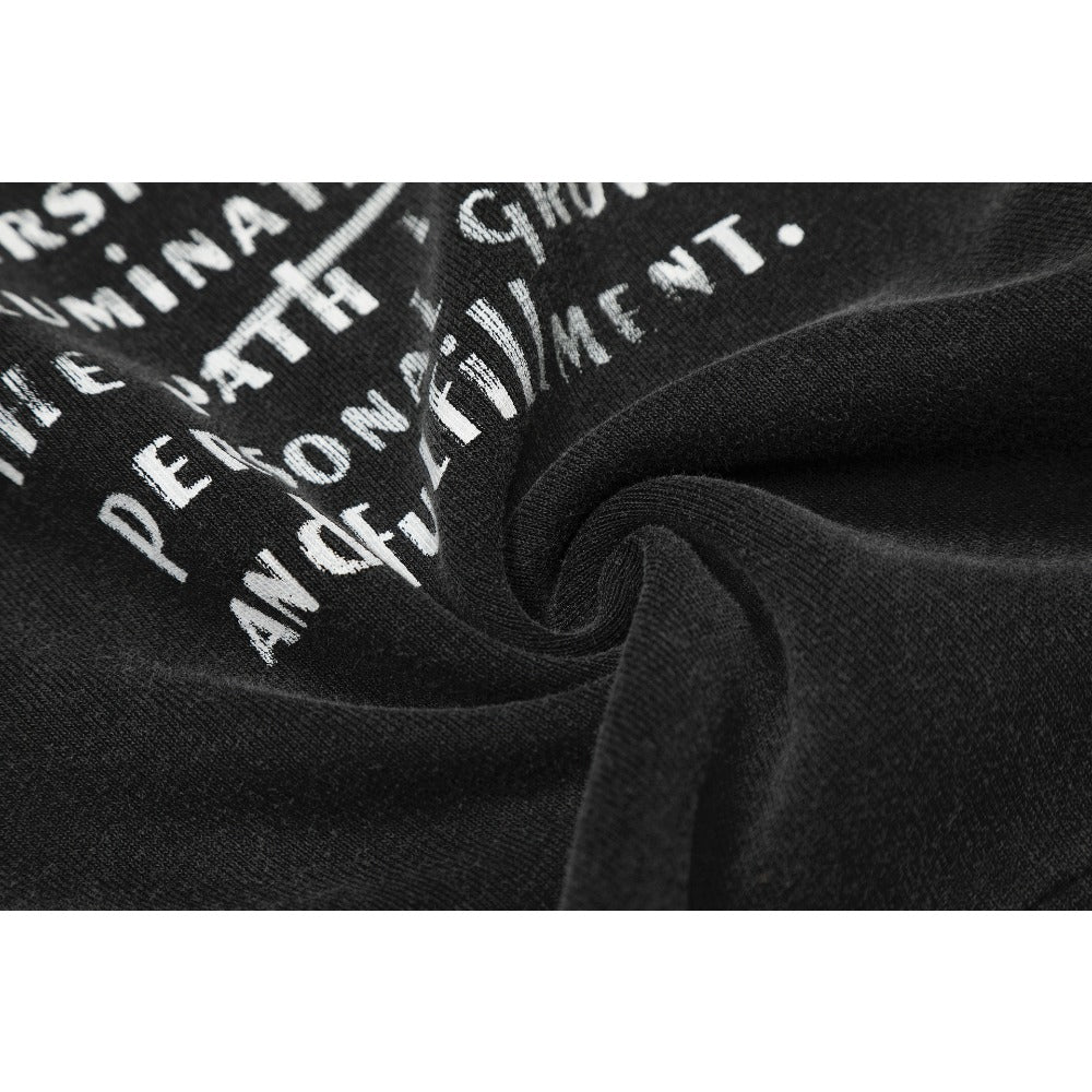 Letter Graffiti Washed Casual Sweatpants - Thrashink
