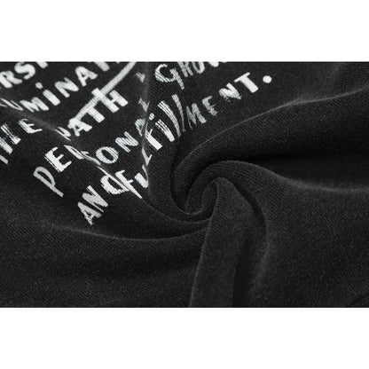 Letter Graffiti Washed Casual Sweatpants - Thrashink