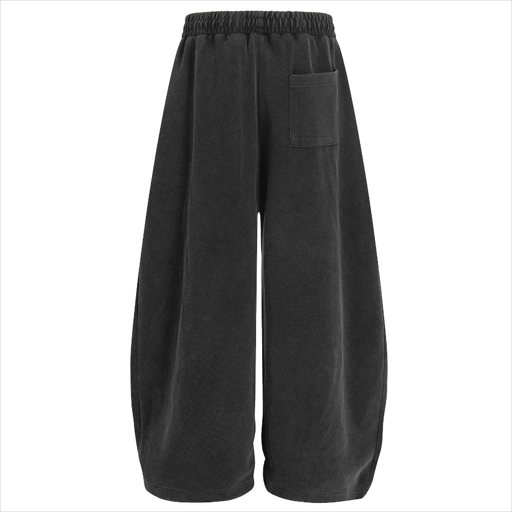 Letter Graffiti Washed Casual Sweatpants - Thrashink