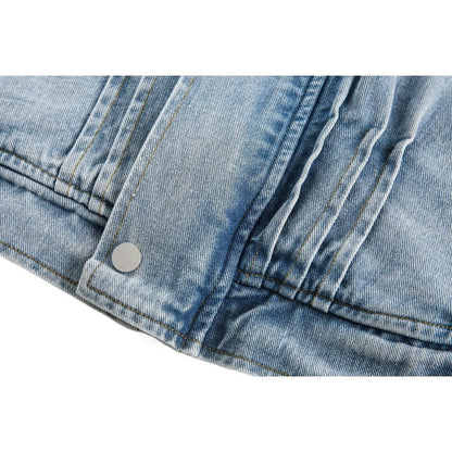 Light Wash Denim Work Jacket - Thrashink