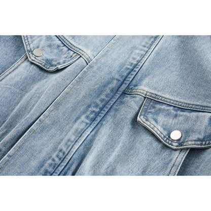 Light Wash Denim Work Jacket - Thrashink
