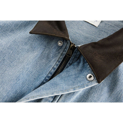 Light Wash Denim Work Jacket - Thrashink