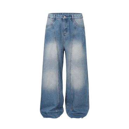 Lightning Pattern Frayed Jeans - Thrashink