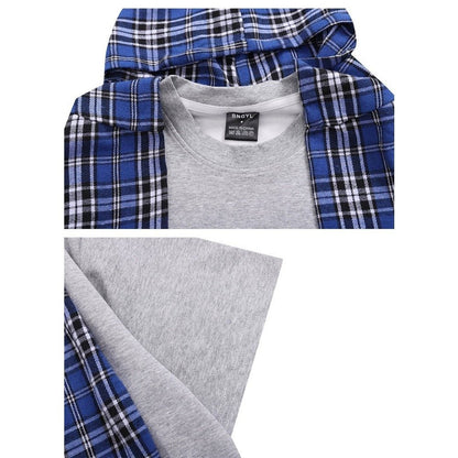 Loose Detachable Plaid Cape T-Shirt - Thrashink