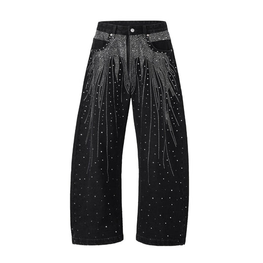 Lunar Light Rhinestones Jeans - Thrashink